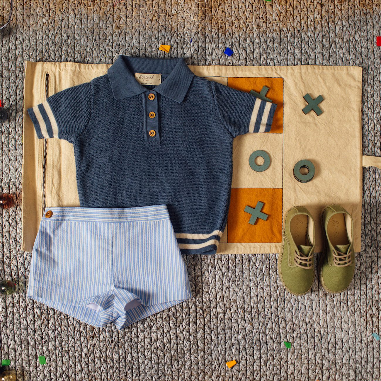 Blue Stripe Shorts