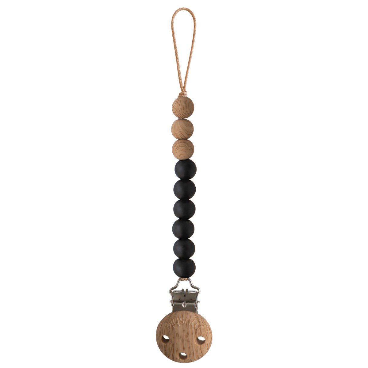 Eva Silicone Pacifier Clip | Black