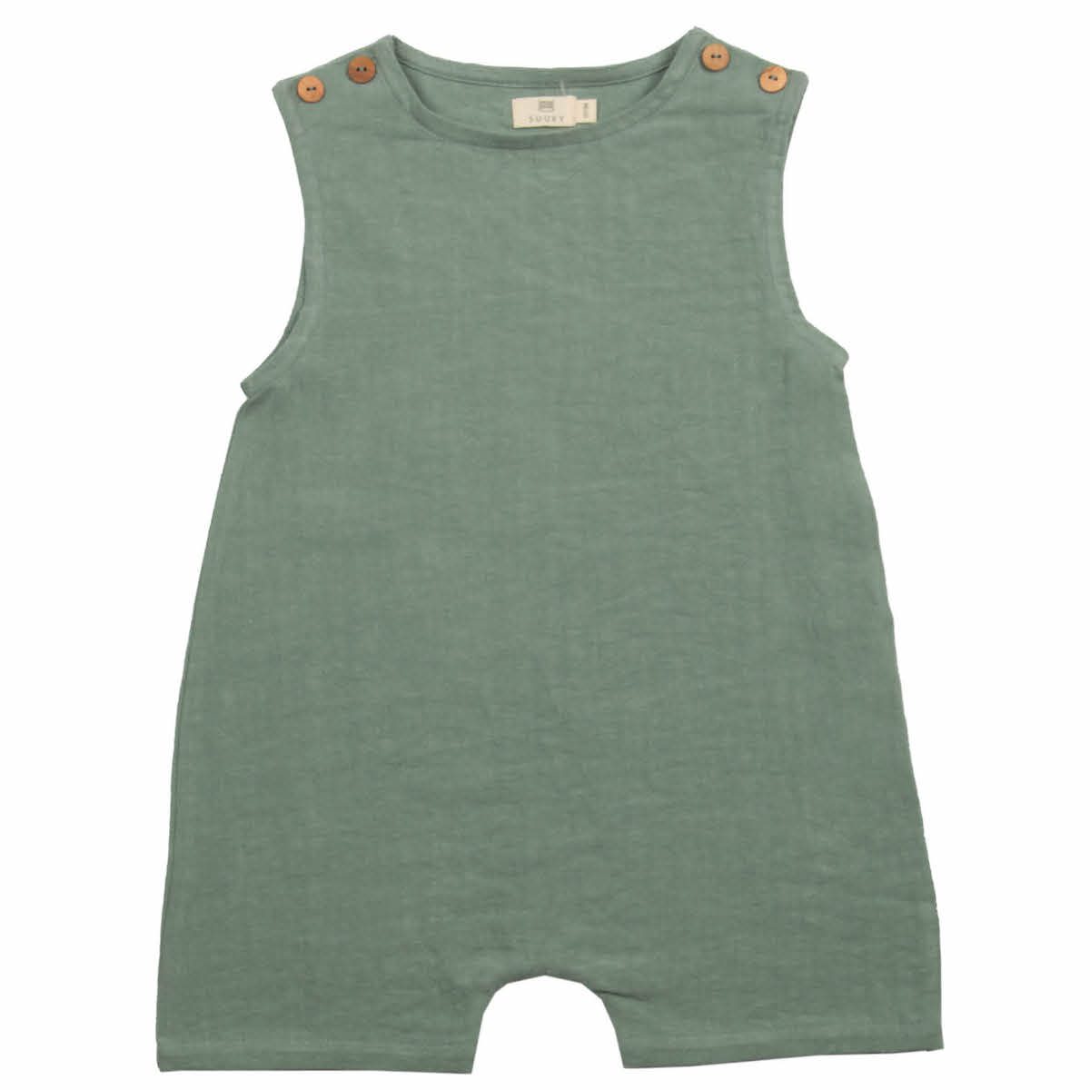Linen Romper Basil