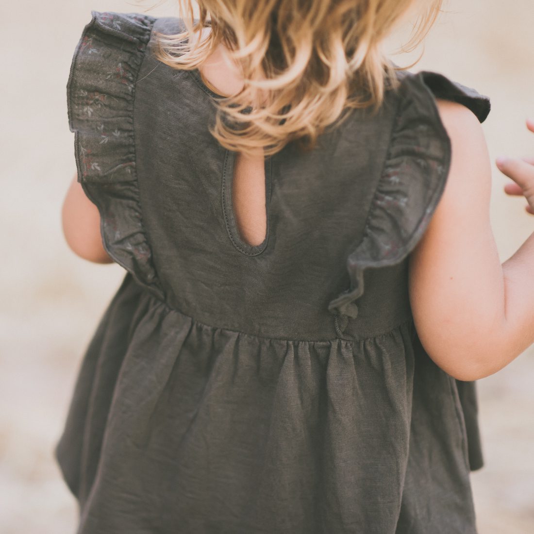 Grey Flounced Blouse & Ecru Silene Bloomer