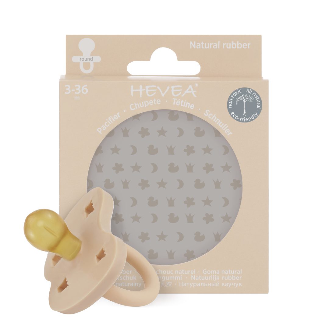3-36 Months Natural Rubber Pacifier Round | Sand
