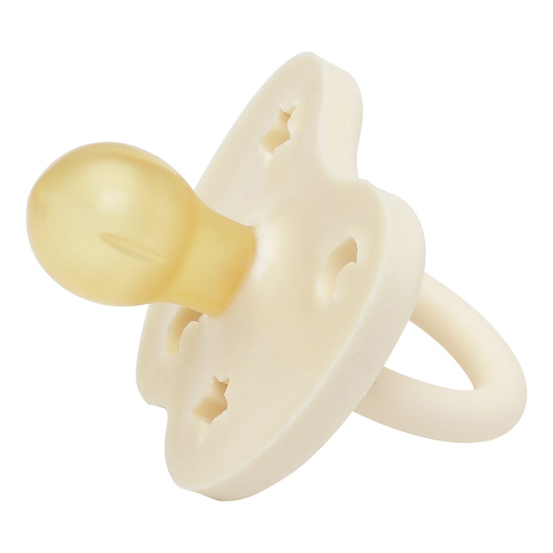 0+ Months Natural Rubber Pacifier Round | Milky White