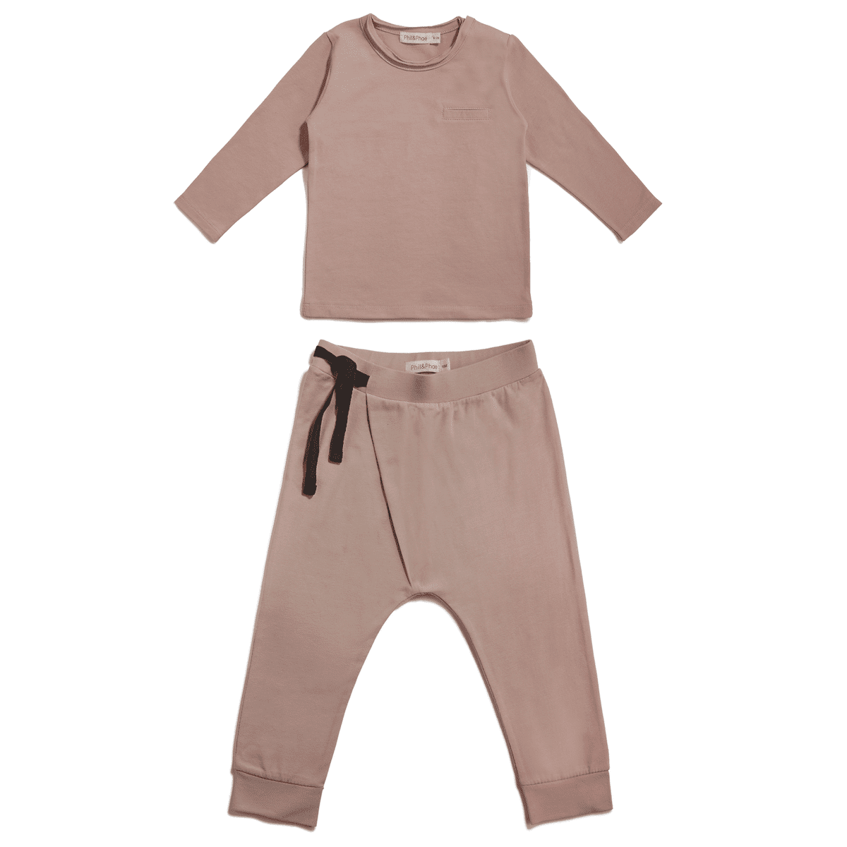 Harem Pants & L/S Pocket Tee | Blush