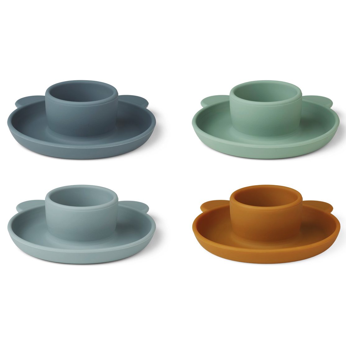 Janus Egg Cup 4 Pack | Mr Bear Blue Multi Mix