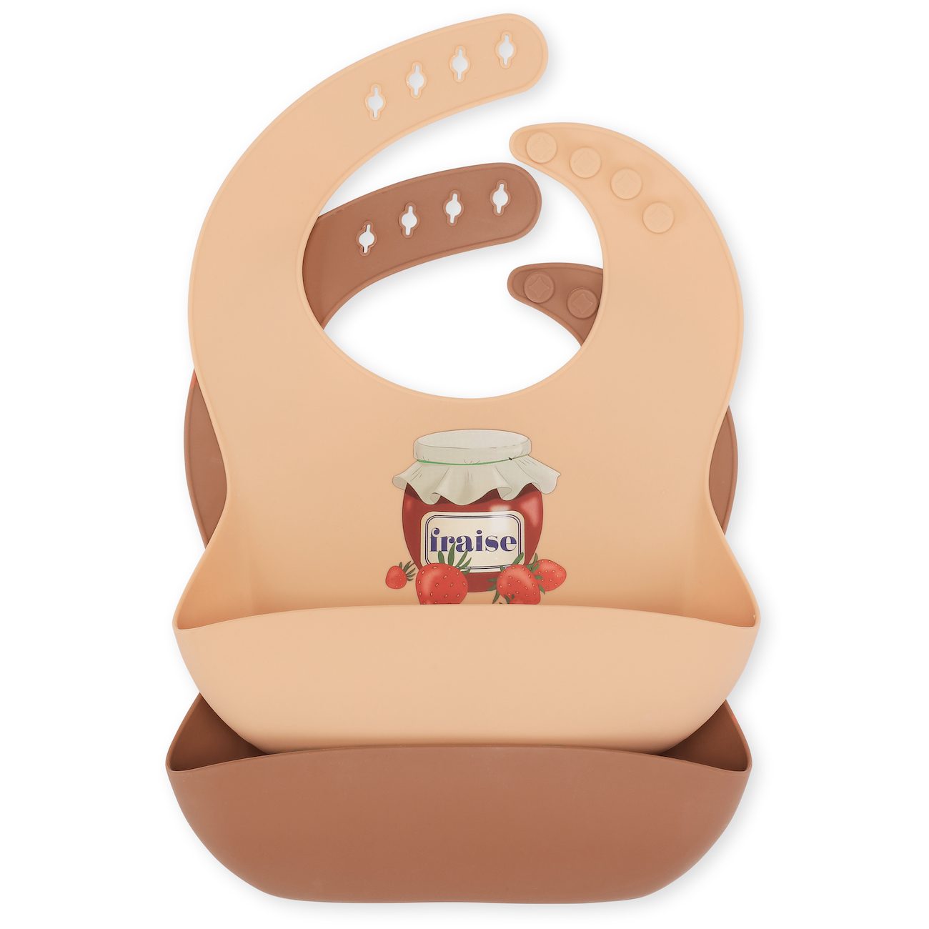 2 Pack Silicone Bibs | Fraise