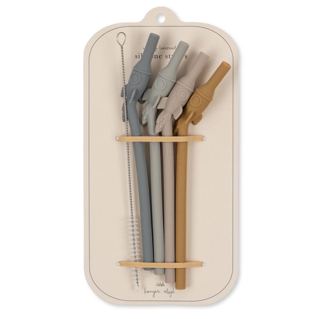 4 Pack Silicone Straws | Quarry Blue Mix