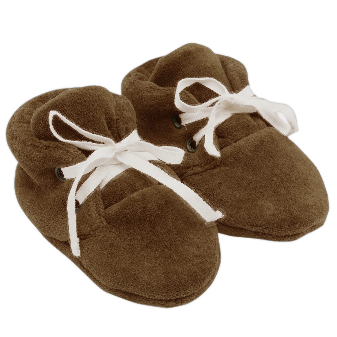Velour Baby Booties | Toffee