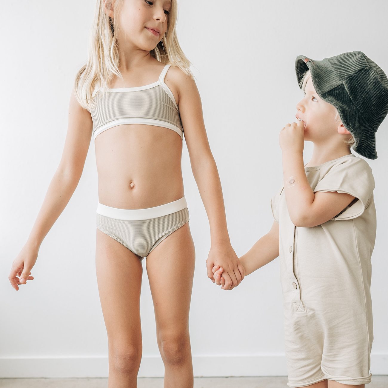 Two Piece Swimsuit Mist Stripe