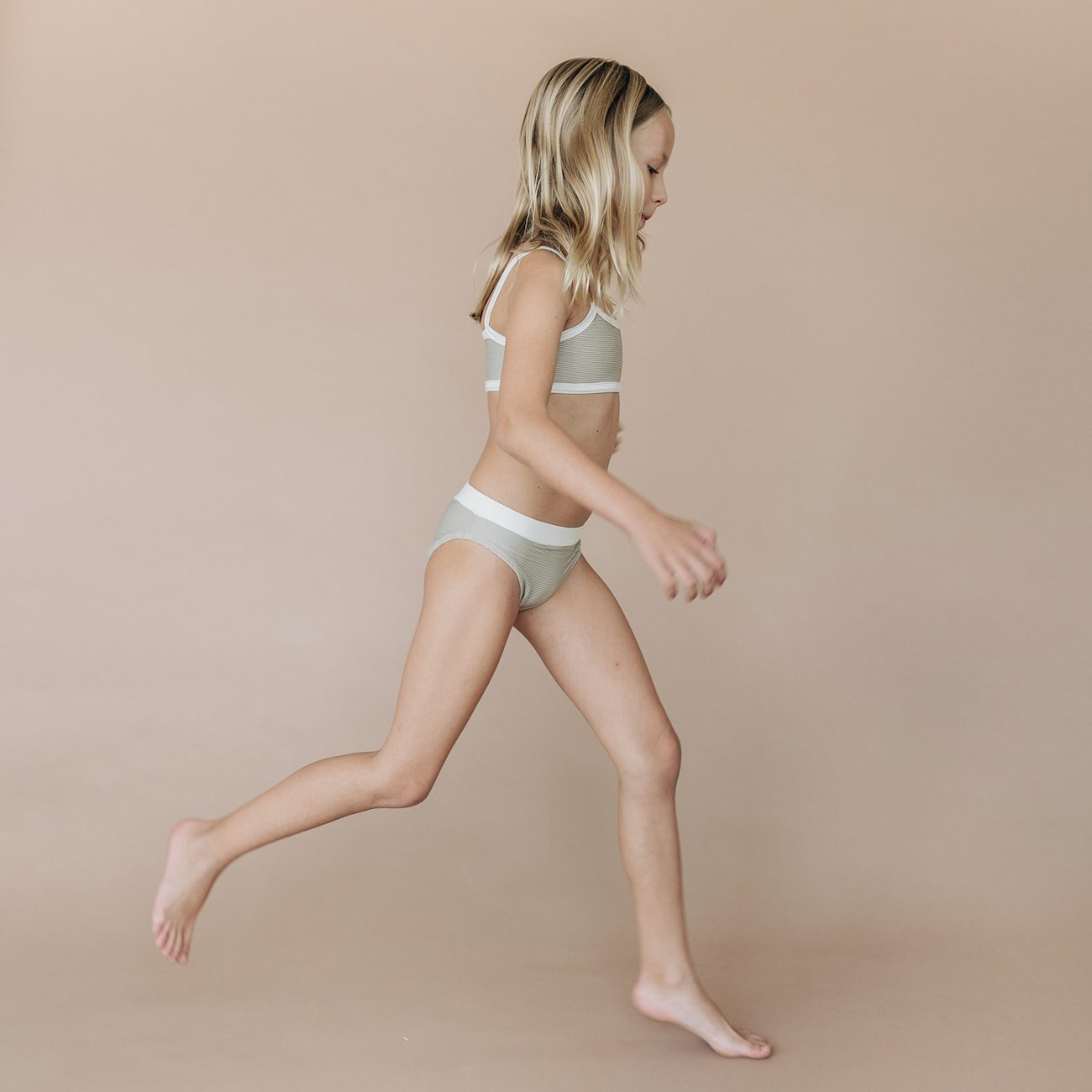 Two Piece Swimsuit Mist Stripe