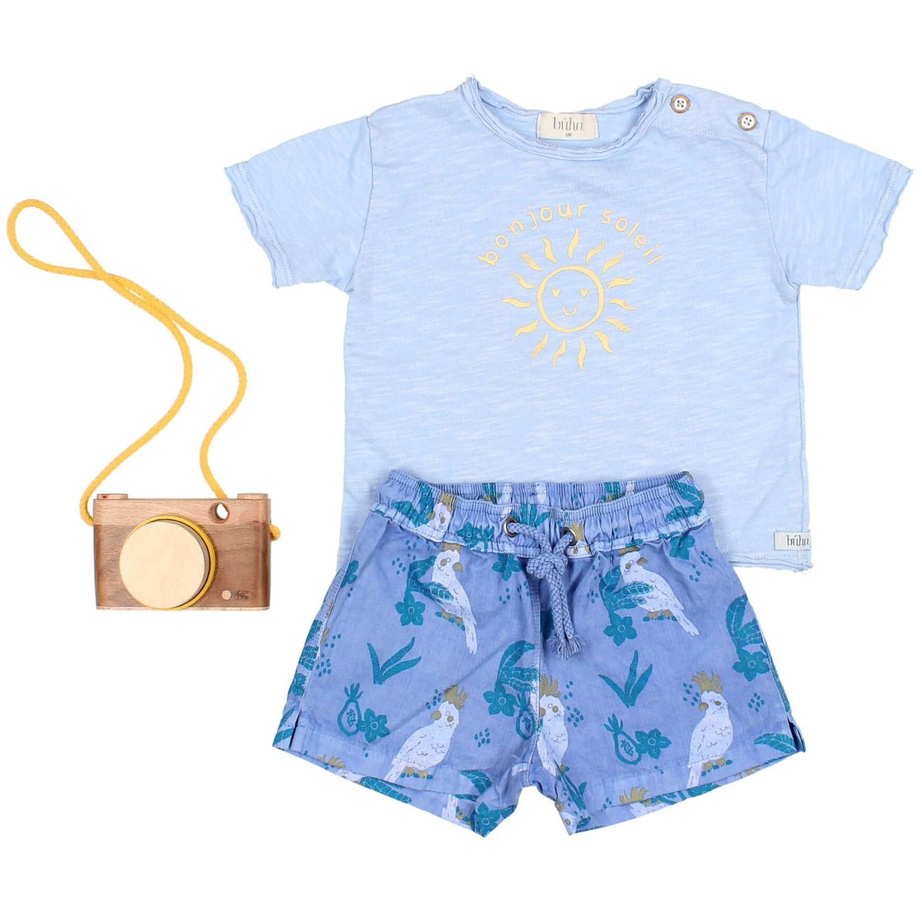 BB Soleil Tshirt & BB Tropical Swimsuit | Placid Blue | Blue Surf
