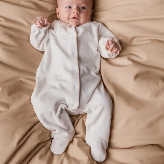 Velvet Ruddy Romper | Rose Picot