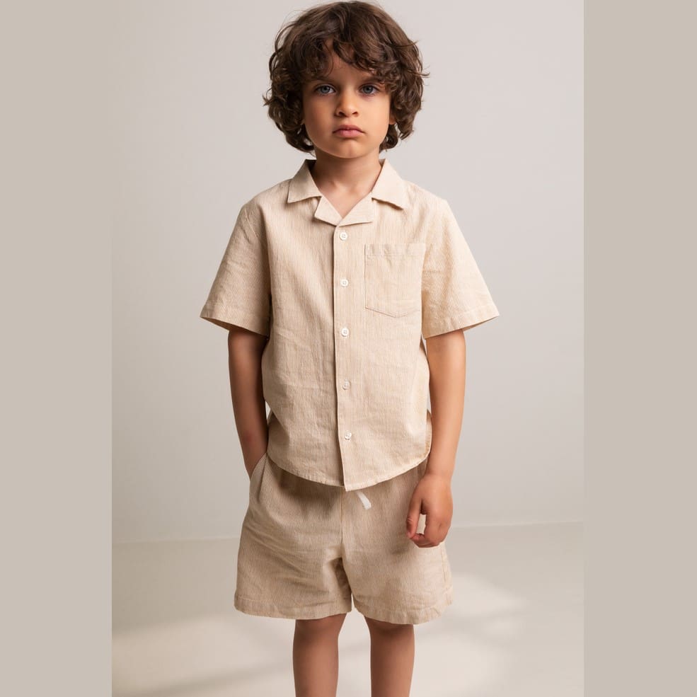 Tage Shirt & Pal Shorts | Dijon Stripe