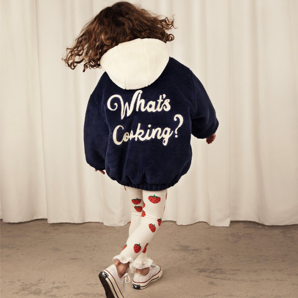 'What's Cooking' Faux Fur Jacket Navy