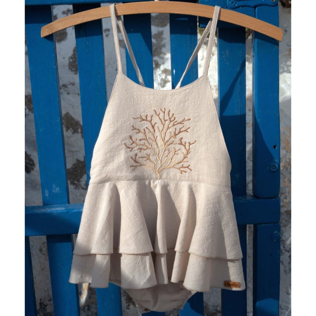 Sand Coral Motif Romper Suit