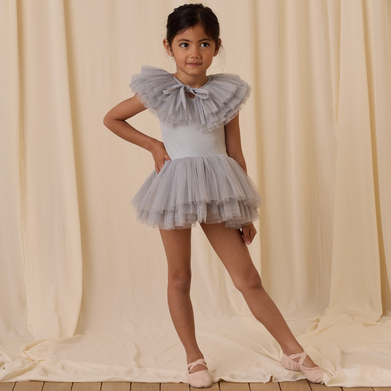Ruffle Tulle Collar | Powder Blue