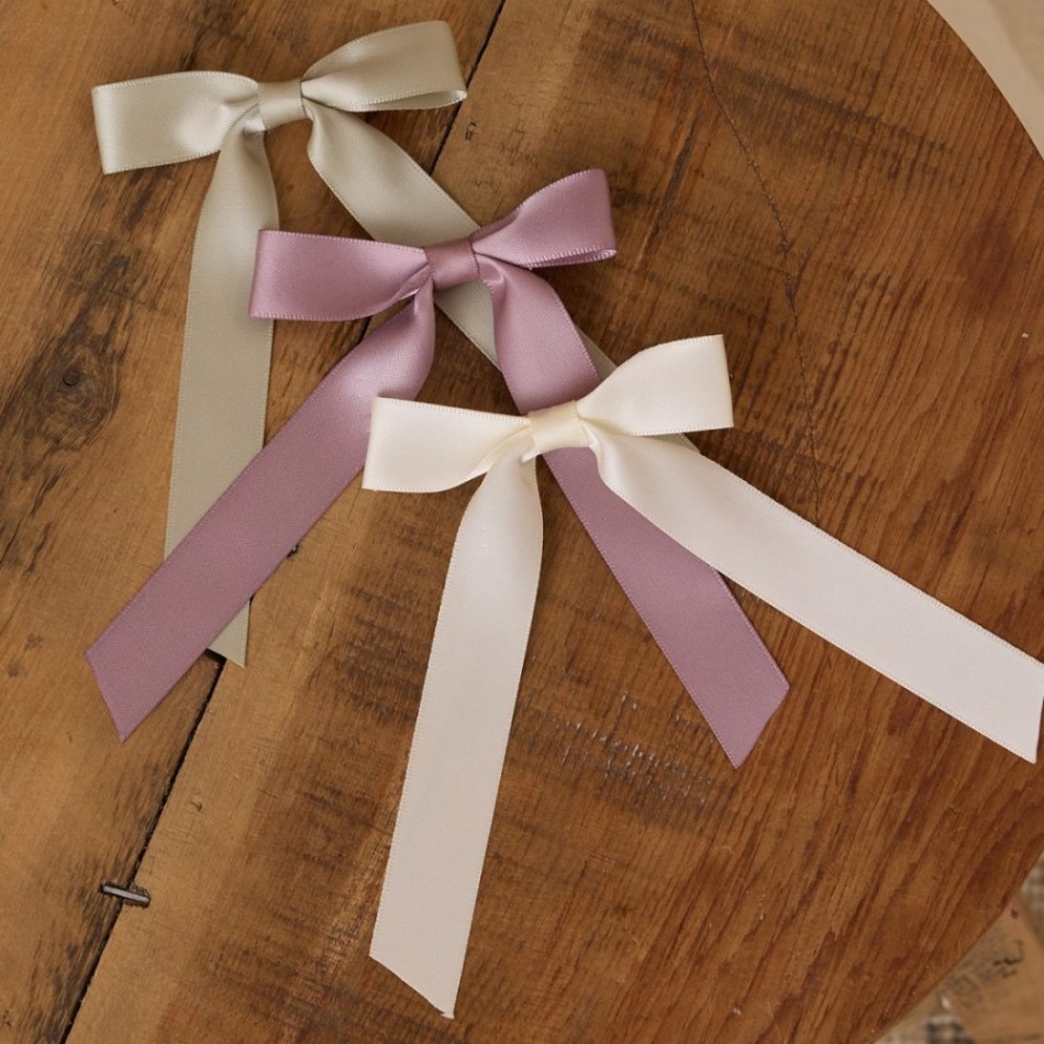 Satin Ribbon Bow | Ivory, Lavender, Sage