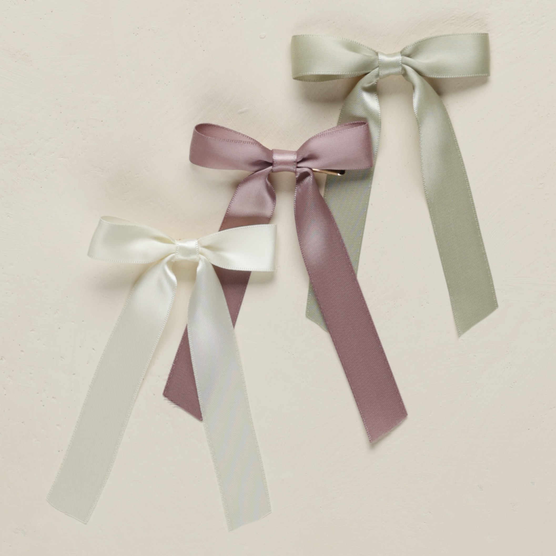 Satin Ribbon Bow | Ivory, Lavender, Sage