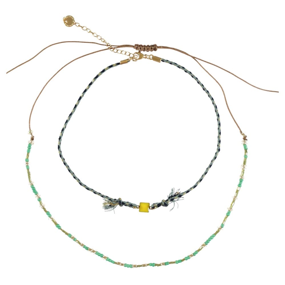 Necklaces | Green (set of 2)