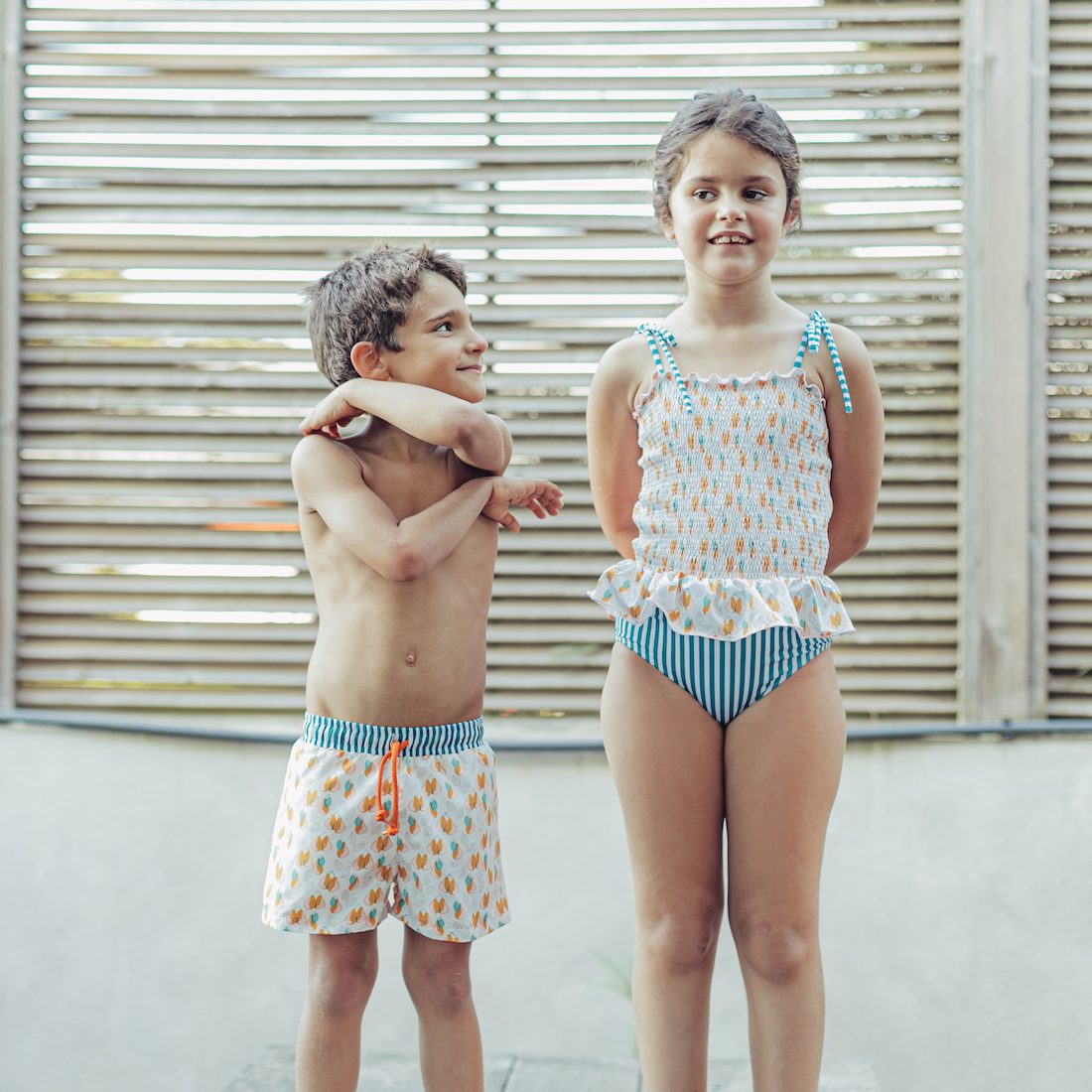 Pears & Stripes Swim Shorts