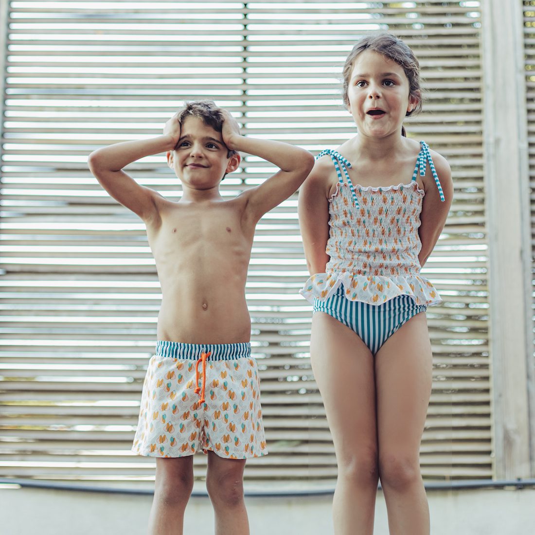 Pears & Stripes Swim Shorts