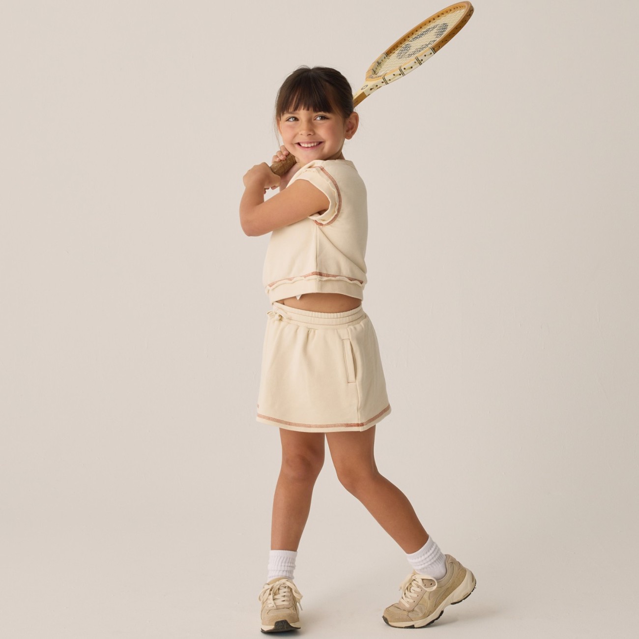 Victory Pullover & Volley Skirt | Natural