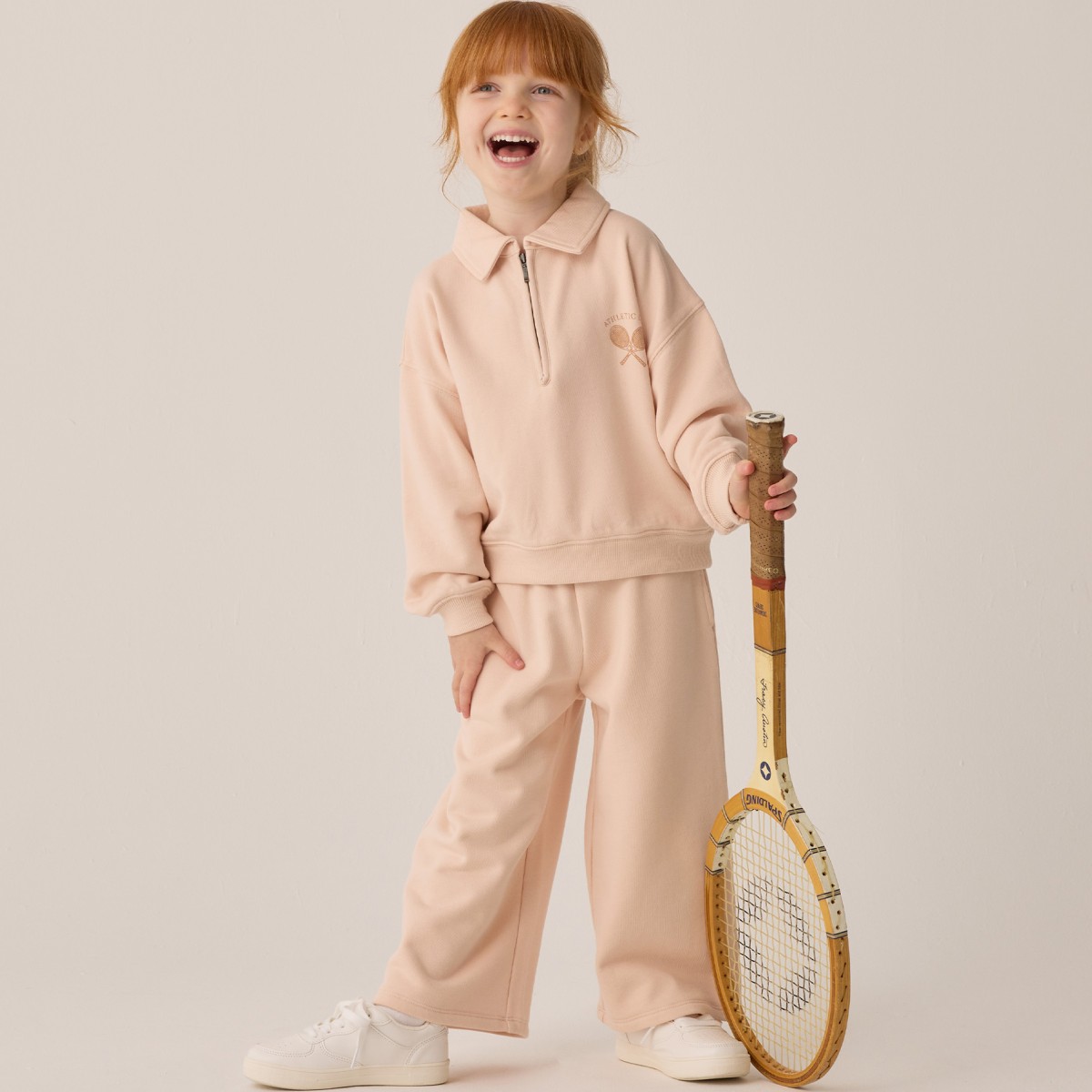 Quarter Zip Sweatshirt & Wide Leg Sweatpant | Shell