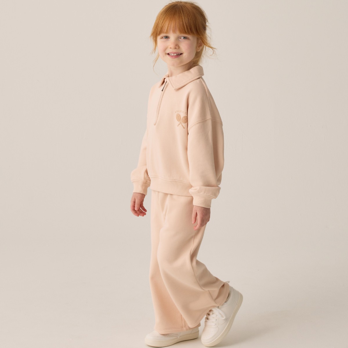 Quarter Zip Sweatshirt & Wide Leg Sweatpant | Shell
