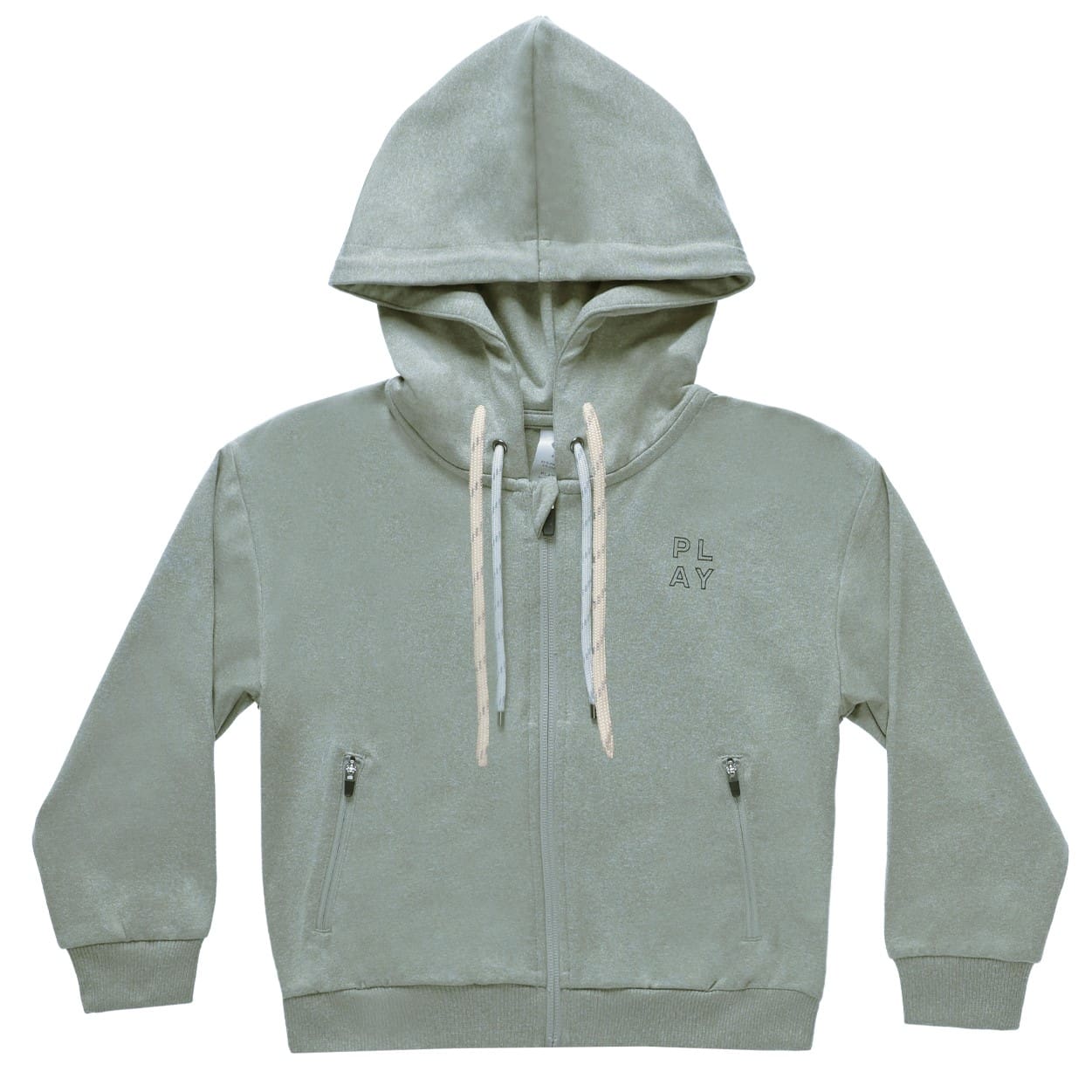 Zip Up Tech Hoodie | Heathered Aqua