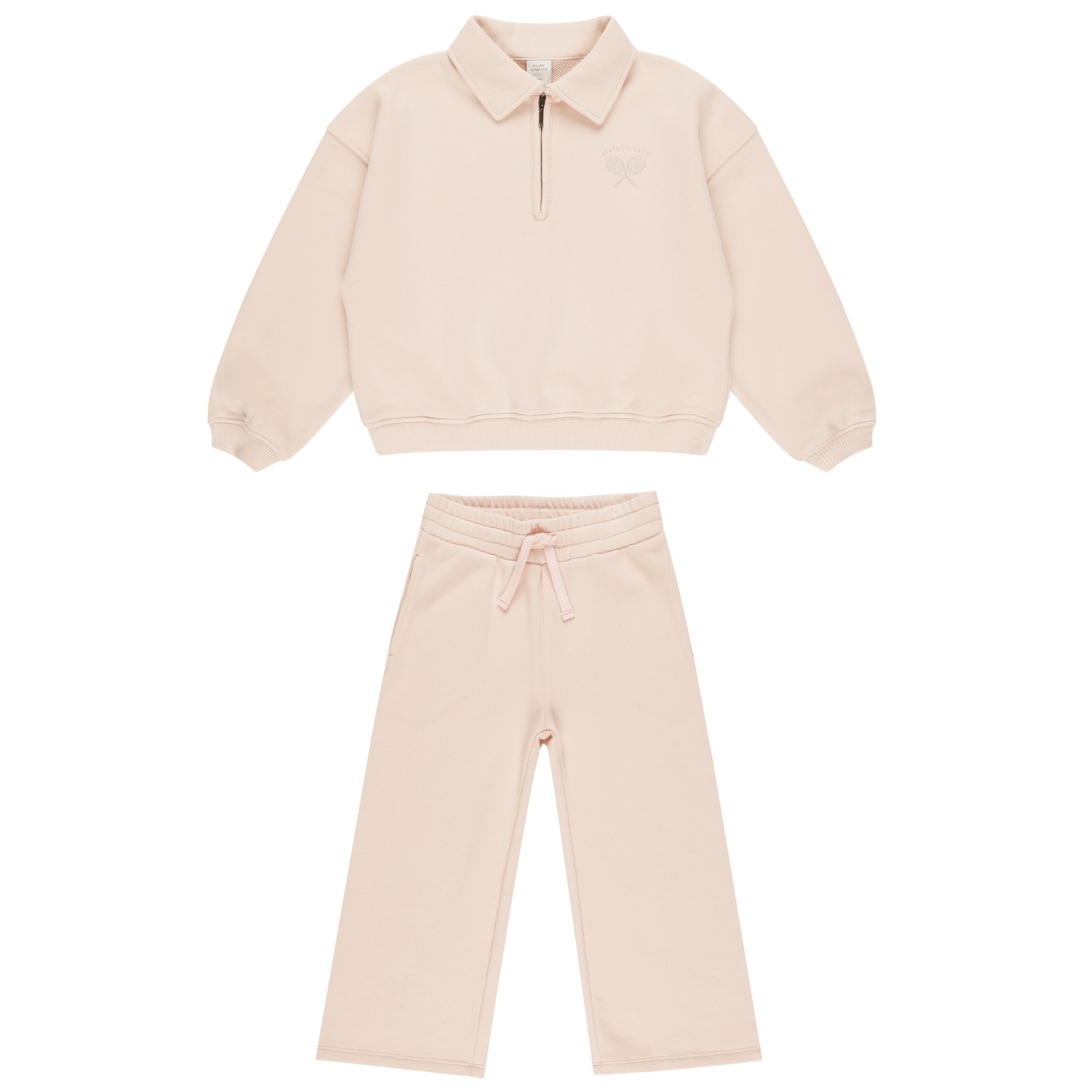 Quarter Zip Sweatshirt & Wide Leg Sweatpant | Shell