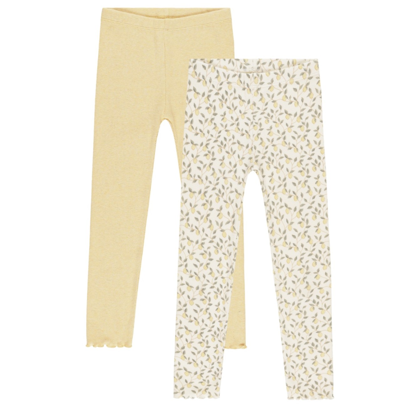 Ribbed Legging Set | Lemons, Yellow