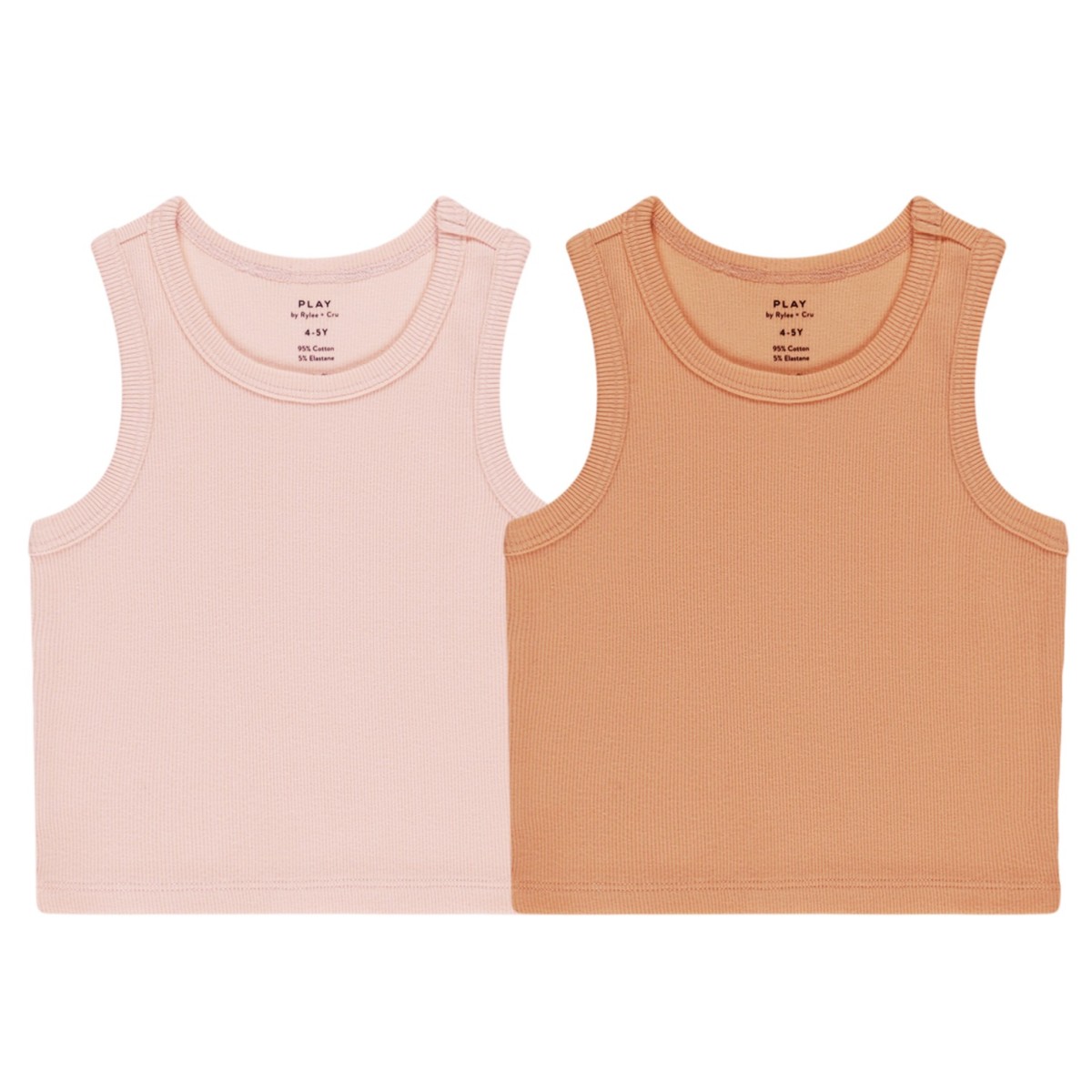 Ribbed Tank Set | Pink, Grapefruit
