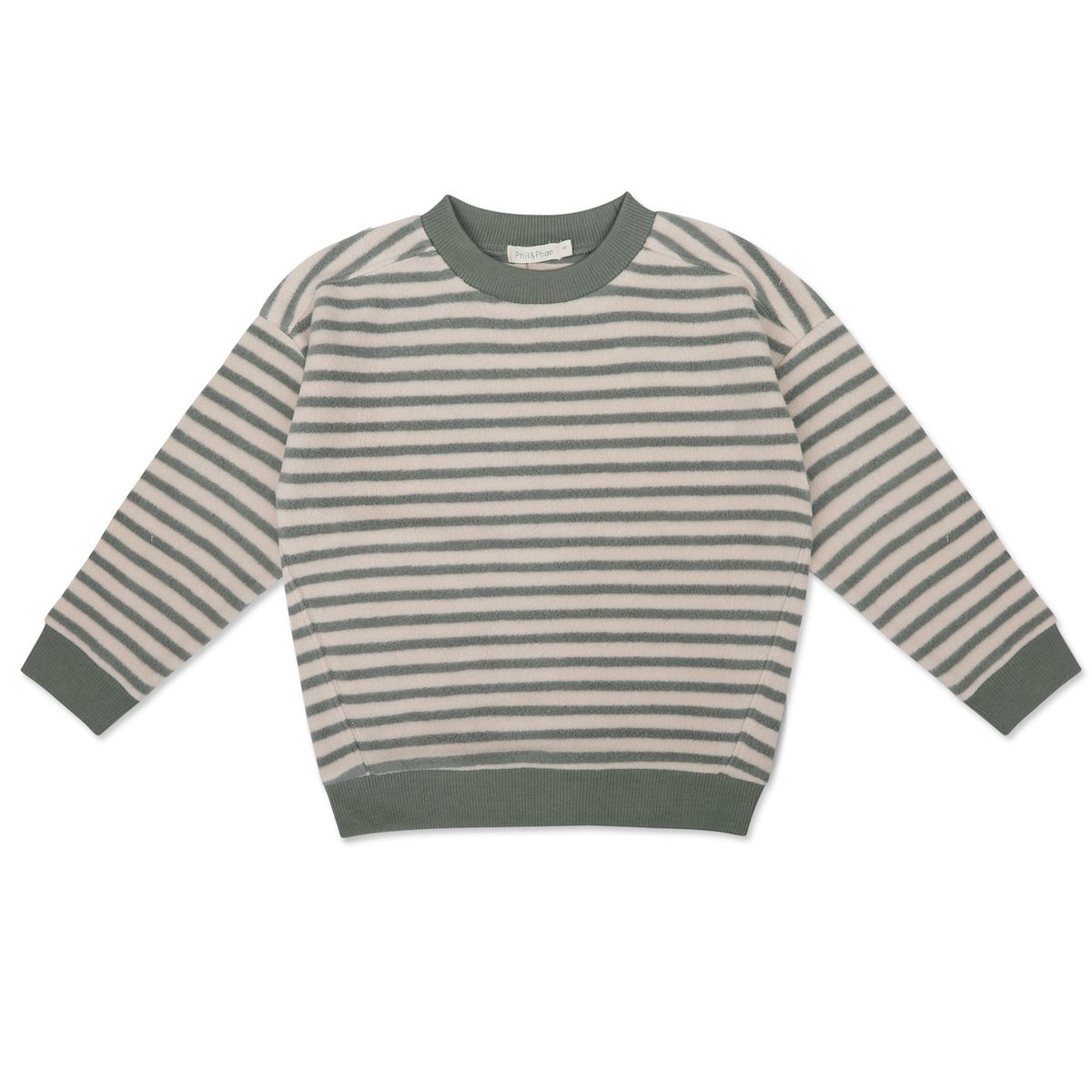 Eucalyptus Oversized Teddy Sweater Stripes