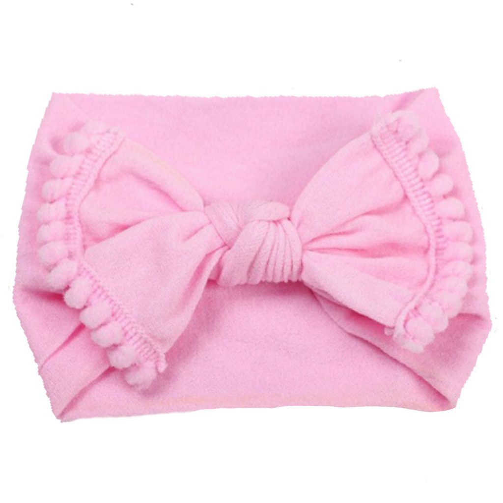 Pink Pom Pom Headband