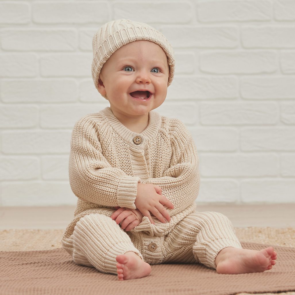 Chunky Knit Jumpsuit | Natural