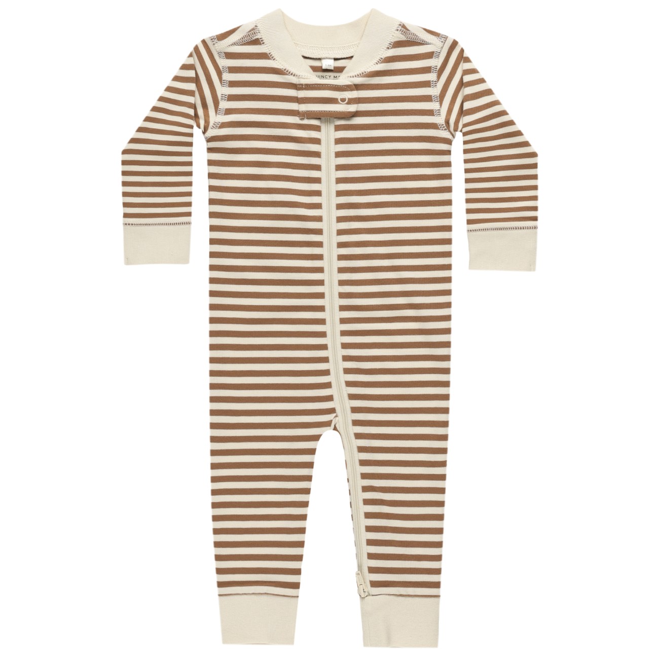 Zip L/S Sleeper| Cinnamon Stripe