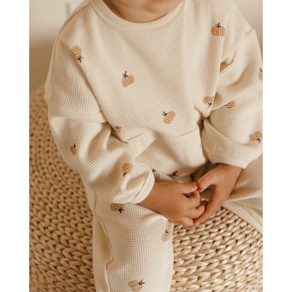 Waffle Slouch Set | Pumpkins