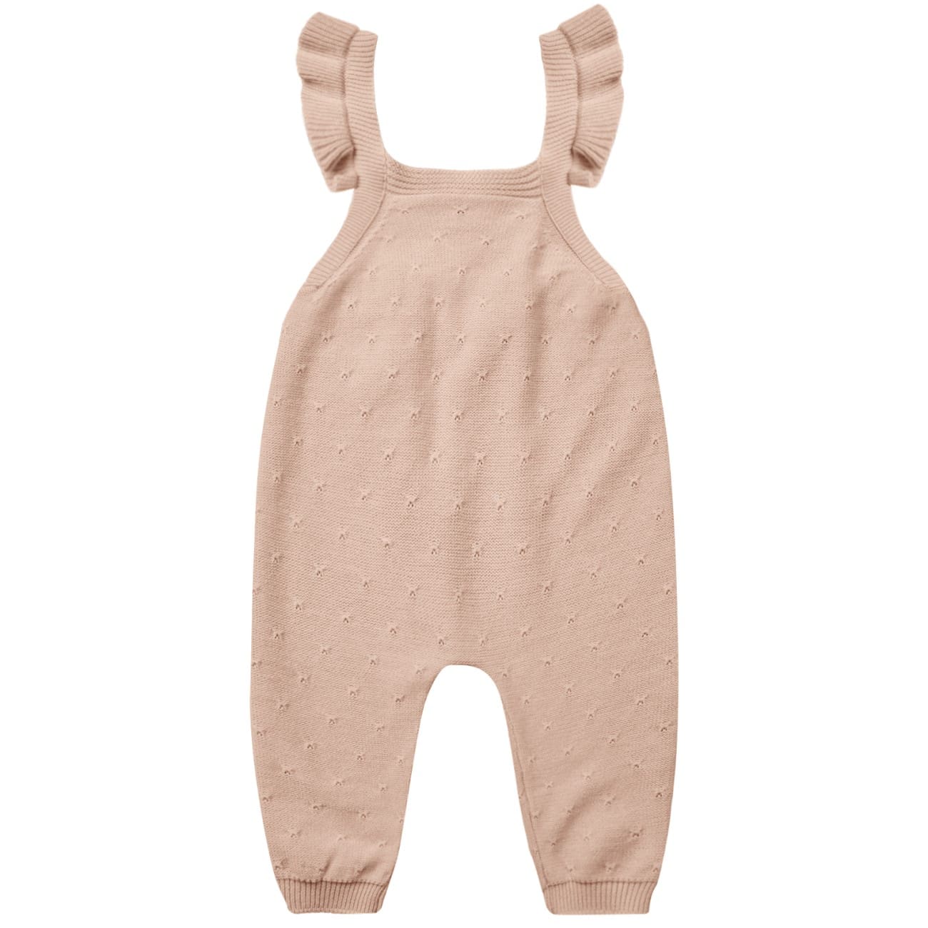 Pointelle Knit Overalls | Blush