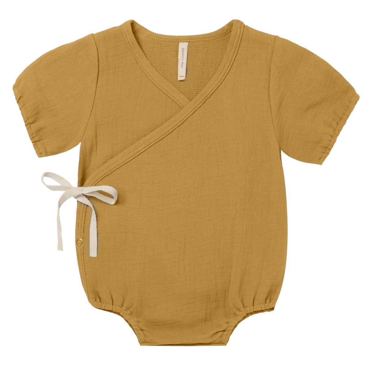Woven Wrap Romper | Ocre