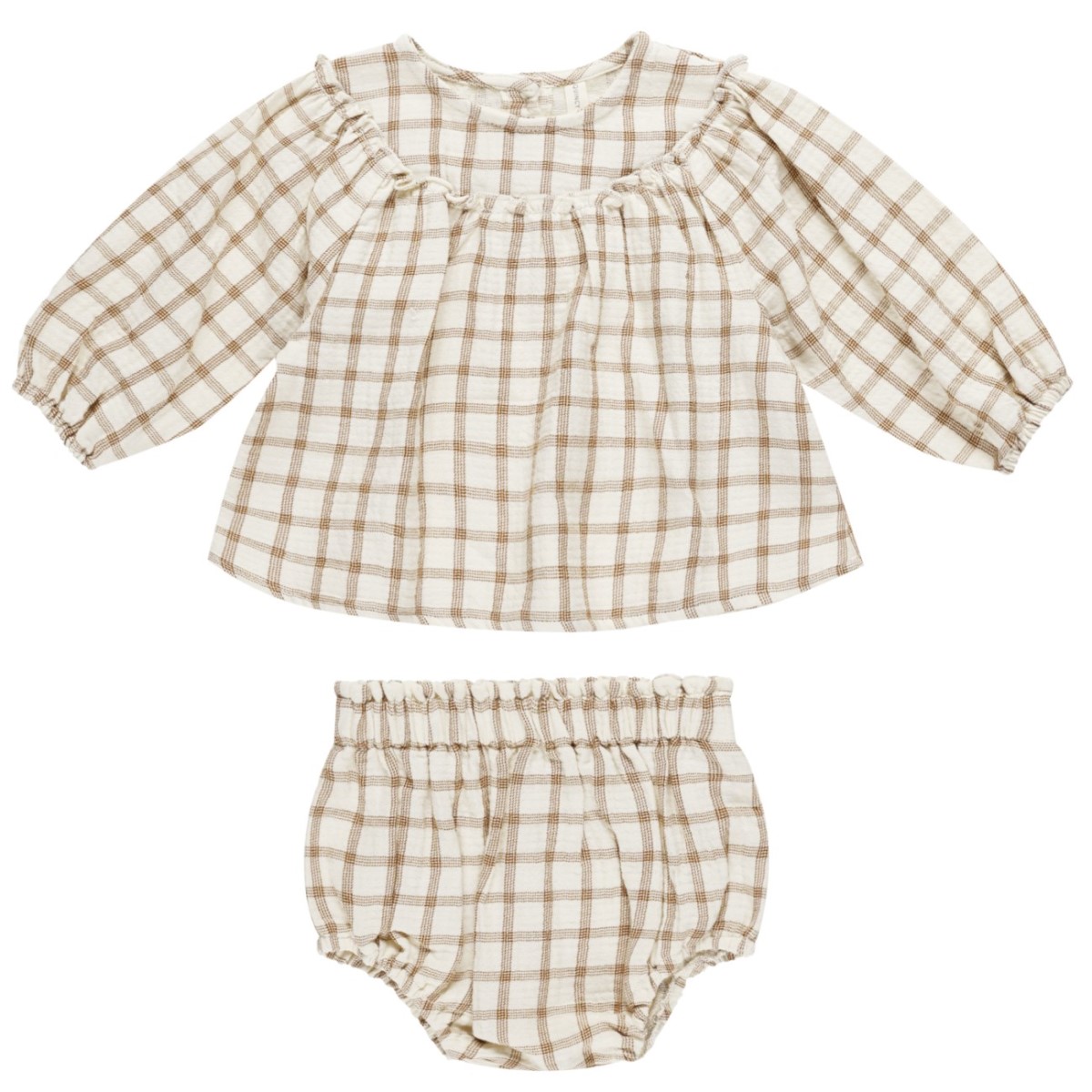 Mia Top + Bloomer Set | Cinnamon Plaid