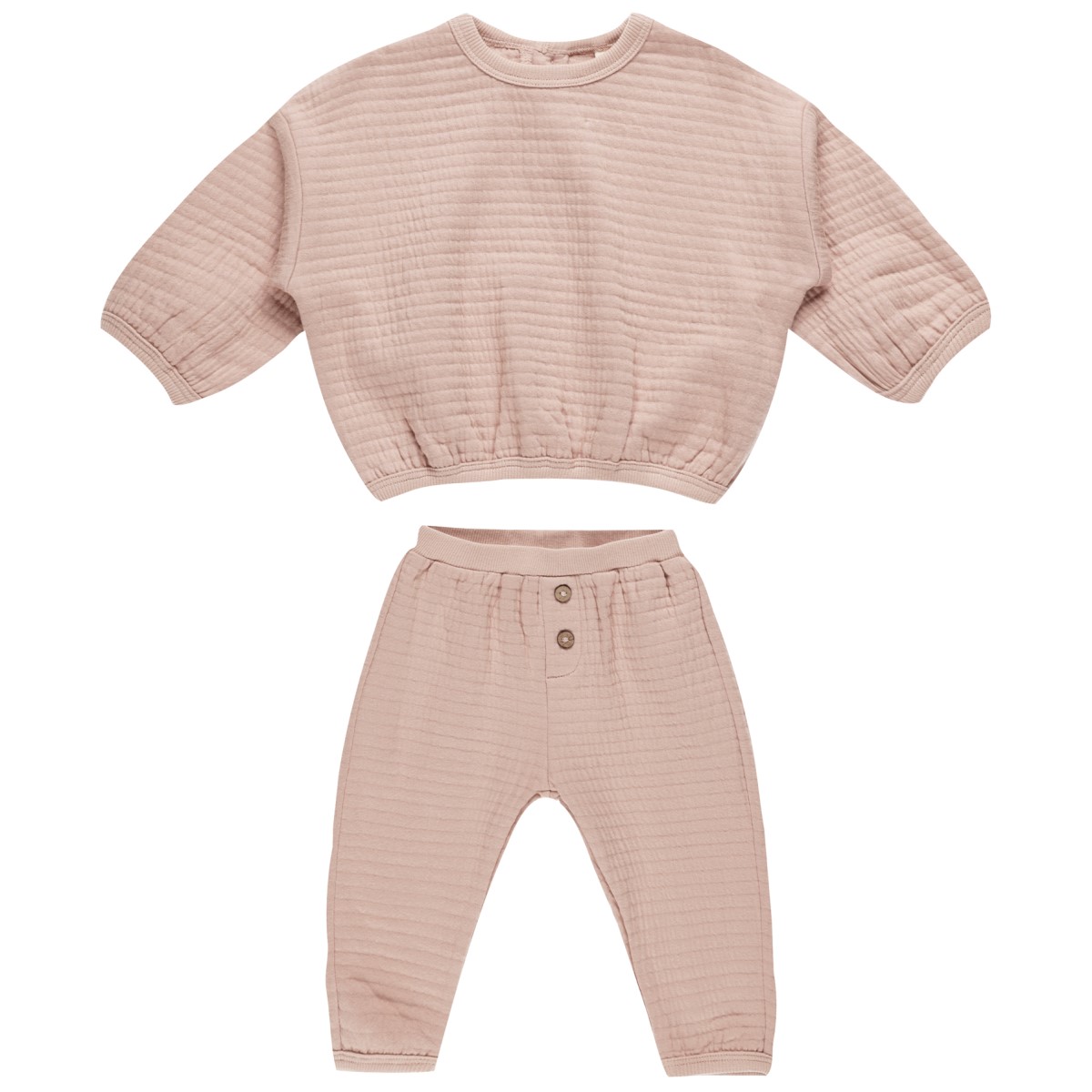 Textured Sweat Set | Blush