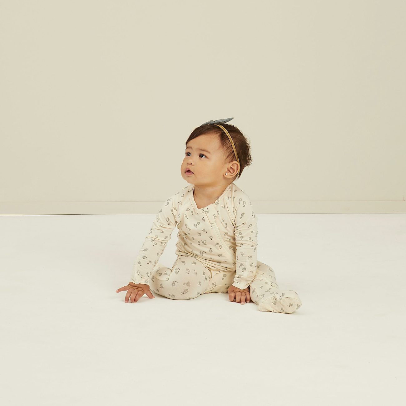 Modal Footed Sleeper | Blue Ditsy