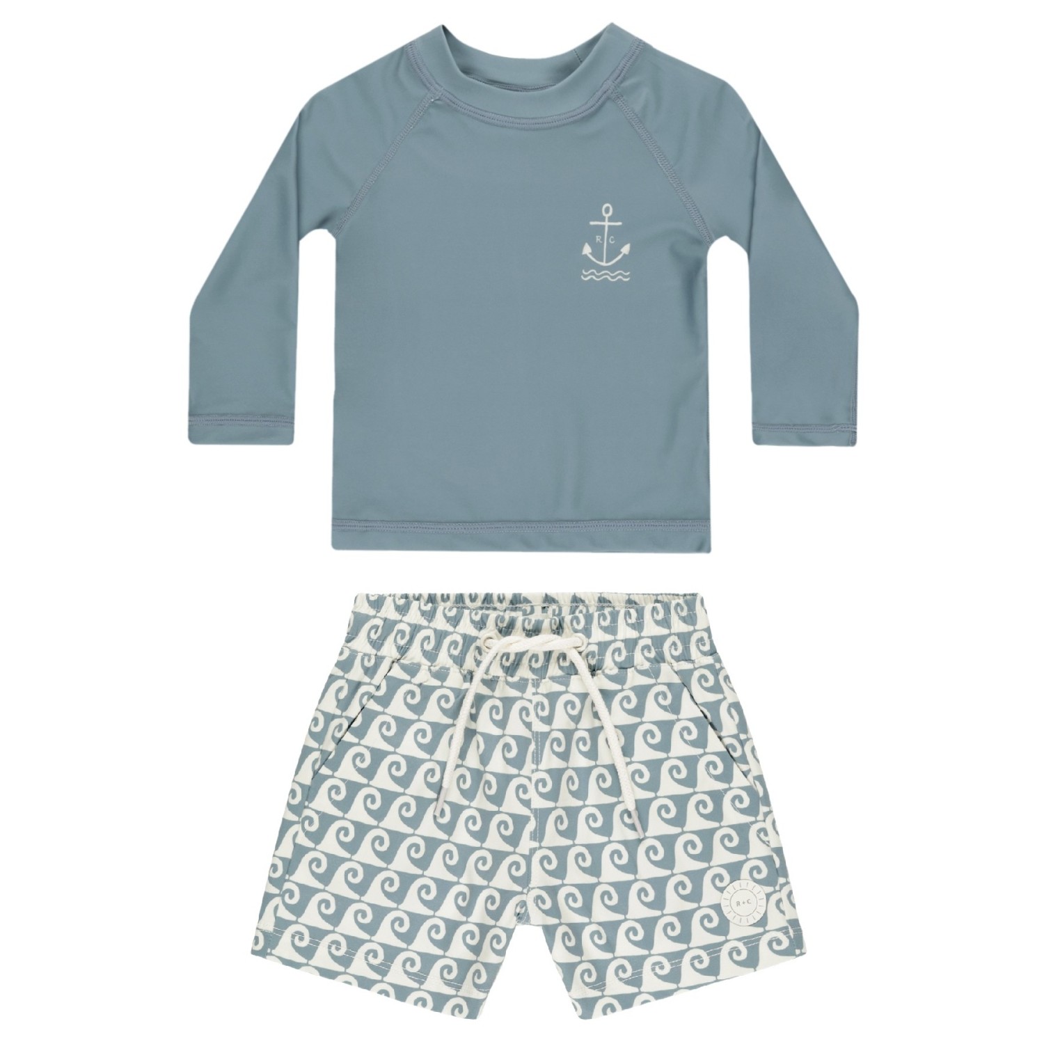 Rashguard Ocean & Boardshort Waves