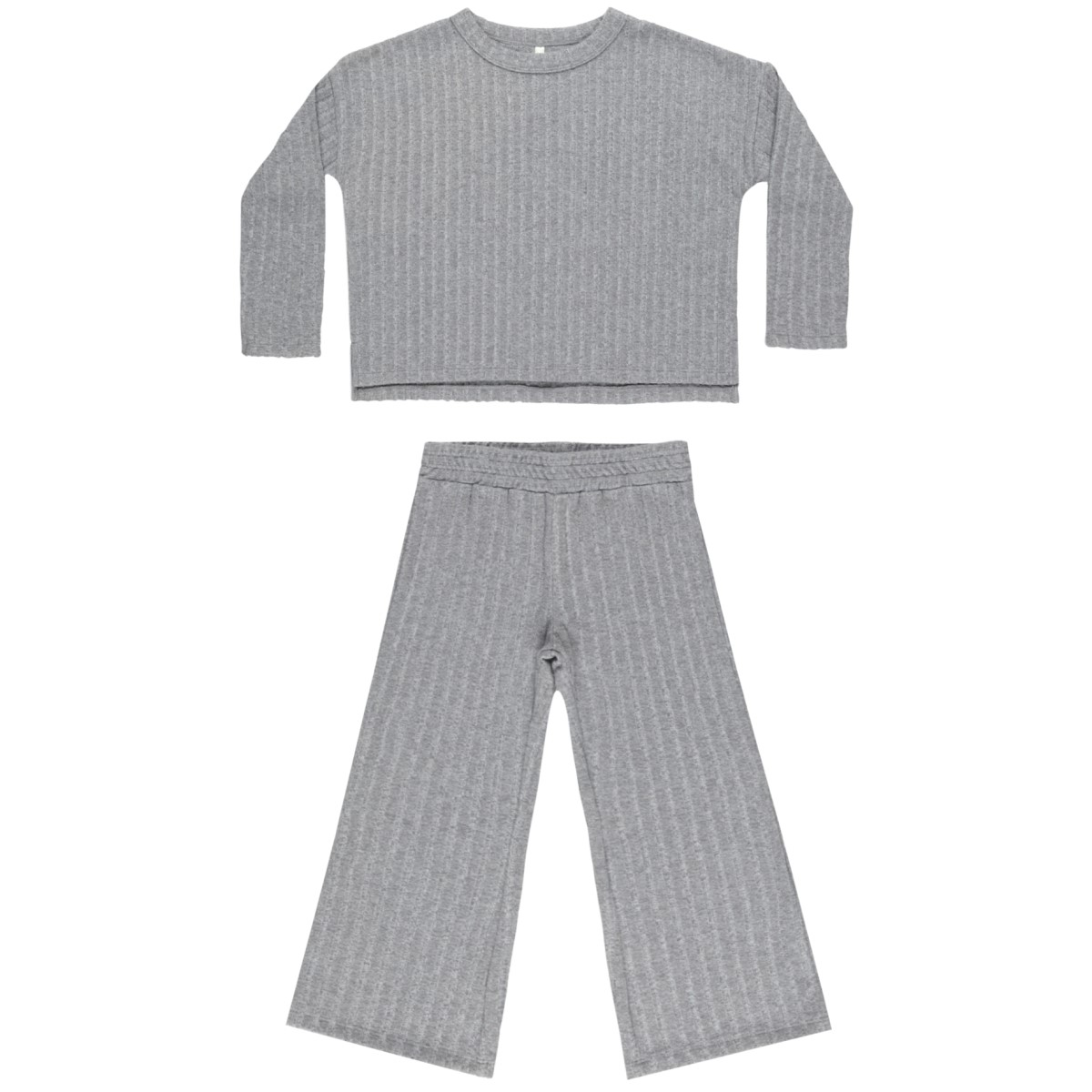 Cozy Rib Knit Set | Dusty Blue