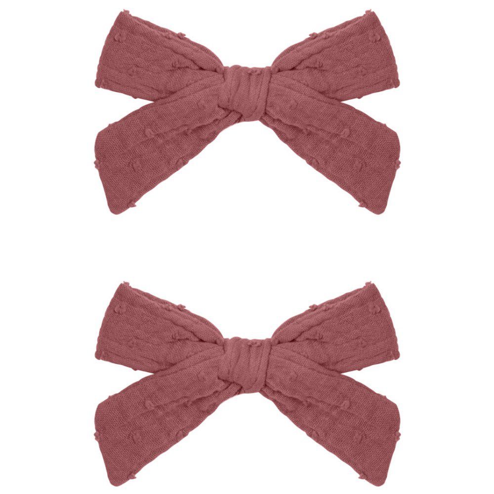 Bow W.Clip, Set Of 2 | Raspberry