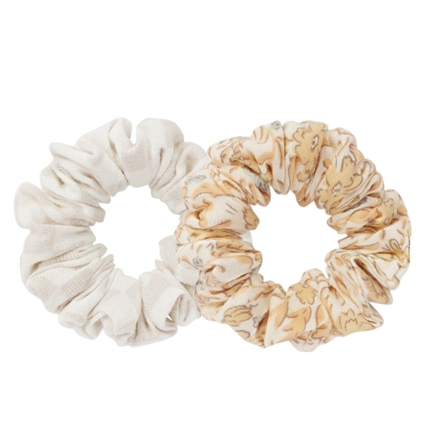Scrunchie Set | Dove Check/Blossom
