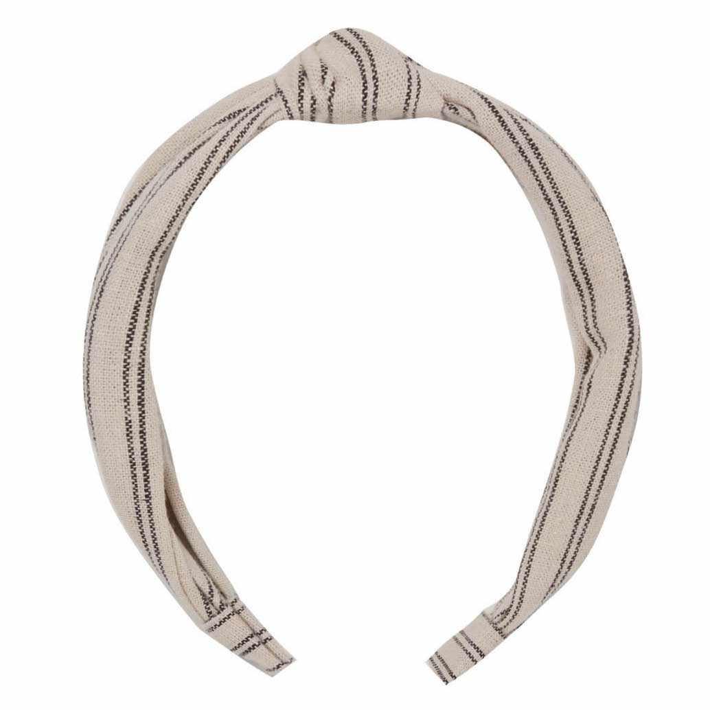 Knotted Headband | Black Pinstripe