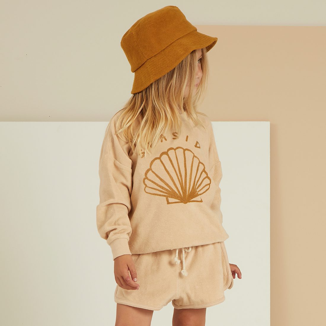 Terry Crewneck & Track Shorts | Seaside
