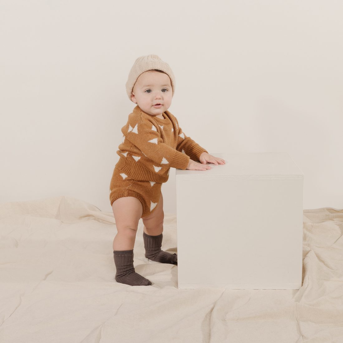 3 Pack Rib Knit Solid Socks | Rust/Agave/Charcoal
