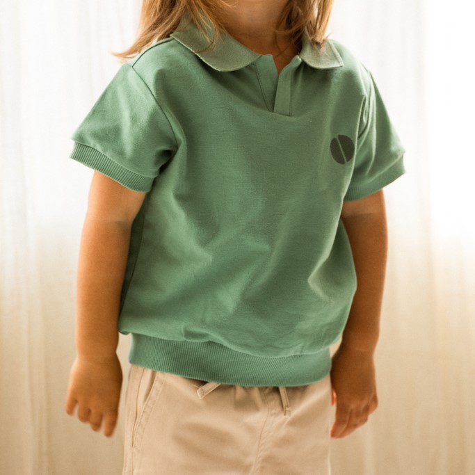 Relaxed Polo & Twill Bermuda | Seaweed/Desert Dust