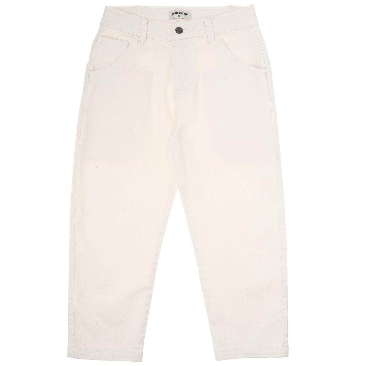 Ranglan T-Shirt & Denim Boy Trousers | Brown/Off-White